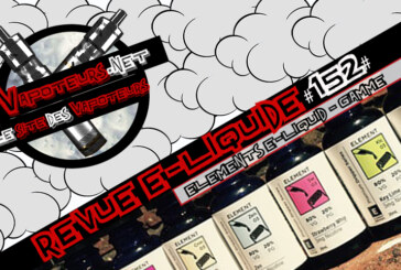 Revue E-Liquide #152 – ELEMENTS DRIP E-LIQUID – GAMME (USA)