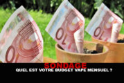 SONDAGE : Quel est votre budget vape mensuel ?