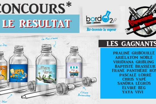 RESULTAT : Concours Bordo2 / Vapoteurs.net