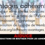 AIDUCE : Des réductions en boutiques pour les adhérents !
