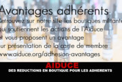 AIDUCE : Des réductions en boutiques pour les adhérents !