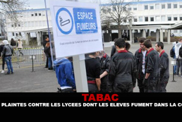 TABAC : Des plaintes contre les lycées dont les élèves fument dans la cour.