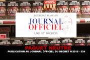 TABAC : Publication au journal officiel du décret n°2016-334