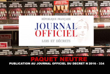 TABAC : Publication au journal officiel du décret n°2016-334