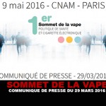 SOMMET DE LA VAPE : Communiqué de presse du 29 Mars.