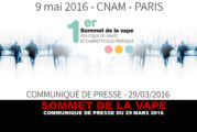SOMMET DE LA VAPE : Communiqué de presse du 29 Mars.