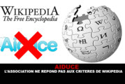 AIDUCE : L&rsquo;association ne répond pas aux critères de Wikipédia.