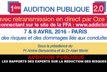 AUDITION PUBLIQUE : les rapports des experts sur la réduction des risques.