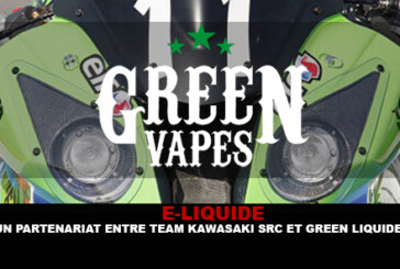 E-LIQUIDE : Un partenariat entre Team Kawasaki SRC et Green Liquides