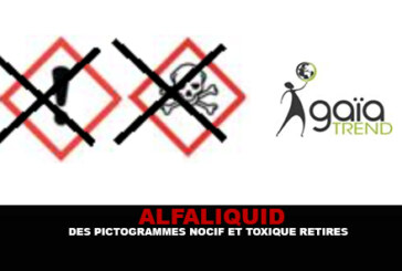 ALFALIQUID : Des Pictogrammes « Nocif et Toxique » retirés.