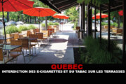 QUEBEC : Interdiction du tabac et des e-cigarettes sur les terrasses.