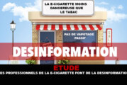 ÉTUDE : Les professionnels de la e-cigarette font de la désinformation.