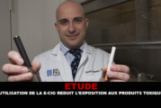 ÉTUDE : L&rsquo;utilisation de la e-cigarette réduit l&rsquo;exposition aux produits toxiques.