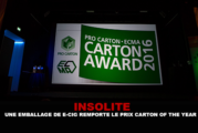 INSOLITE : Un emballage de e-cigarette remporte le prix « Carton of the year »