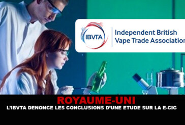 ROYAUME-UNI : L&rsquo;IBVTA dénonce les conclusions d&rsquo;une étude sur la e-cigarette.