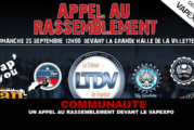 COMMUNAUTÉ : Un appel au rassemblement lors du Vapexpo.