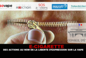 E-CIGARETTE : Des actions au nom de la liberté d&rsquo;expression sur la vape.