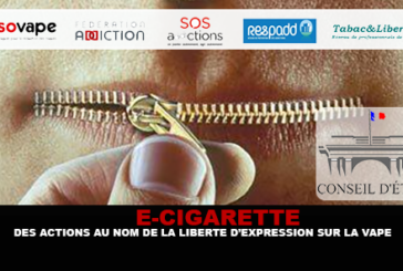 E-CIGARETTE : Des actions au nom de la liberté d&rsquo;expression sur la vape.