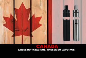 CANADA : Baisse du tabagisme, hausse du vapotage.