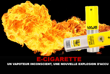 E-CIGARETTE : Un vapoteur inconscient, une nouvelle explosion d&rsquo;accu.