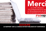 SOVAPE : Le rapport sur la consultation publique est disponible !