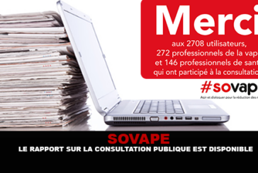 SOVAPE : Le rapport sur la consultation publique est disponible !