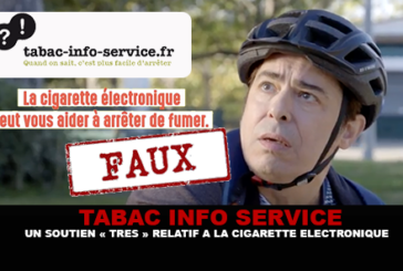 TABAC INFO SERVICE : Un soutien très relatif à la cigarette électronique.