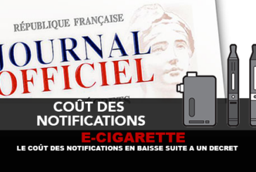 E-CIGARETTE : Le coût des notifications en baisse suite à un décret