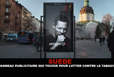 SUÈDE : Un panneau publicitaire qui tousse pour lutter contre le tabagisme.