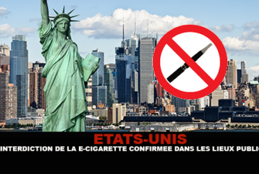 ÉTATS-UNIS : L&rsquo;interdiction de la e-cigarette est confirmée dans les lieux publics à New-York.
