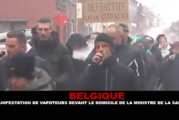 BELGIQUE : Manifestation de vapoteurs devant le domicile de la ministre de la santé.