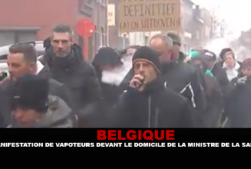 BELGIQUE : Manifestation de vapoteurs devant le domicile de la ministre de la santé.