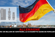 ALLEMAGNE : Avec un million de vapoteurs, la e-cigarette gagne en popularité.