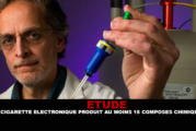 ÉTUDE : La cigarette électronique produit au moins 15 composés chimiques.