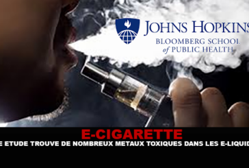 E-CIGARETTE : Une étude trouve de nombreux métaux toxiques dans les e-liquides.