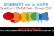 COMMUNIQUE : Grâce au financement citoyen, le second Sommet de la Vape aura lieu.
