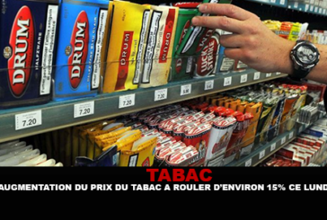 TABAC : Augmentation du prix du tabac à rouler d&rsquo;environ 15% ce lundi.