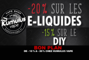 BON PLAN : De -10% à -20% chez Kumulus Vape.