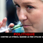 POLITIQUE : Pour lutter contre le stress, Marine Le Pen utilise sa e-cigarette.