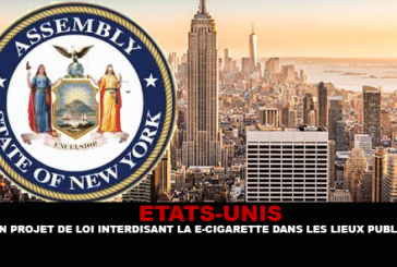 ÉTATS-UNIS : New-York adopte un projet de loi interdisant la e-cigarette dans les lieux publics.