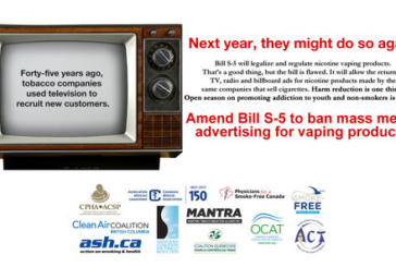 CANADA : Une coalition réclame un amendement pour protéger les jeunes contre la promotion de la vape.