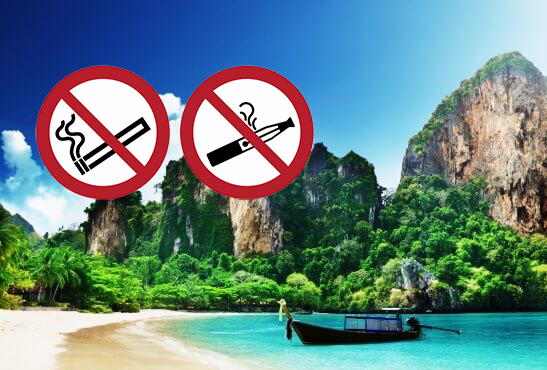 THAILANDE : Interdiction de fumer et vapoter sur les plages !