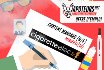 OFFRE D&rsquo;EMPLOI : Content Manager (H/F) – Cigaretteelec – Marseille (13)