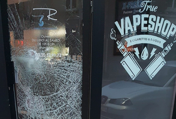 FRANCE : La boutique d&rsquo;e-cigarette « R Concept » de Loos vandalisée durant la nuit.