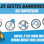 COVID-19 : Les gestes barrières spécifiques au vapoteur et aux boutiques de vape !