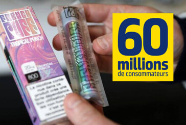 SOCIETE : 60 millions de consommateurs pointe le danger des e-cigarettes jetables.