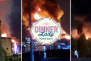 ROYAUME-UNI : Incendie de l&rsquo;usine Dinner Lady, flammes et fumée noire imposante