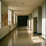 Couloir d'un lycée américain, illustration de la prévention du vapotage en milieu scolaire à Dallas