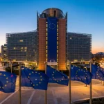 Bâtiment de la Commission européenne à Bruxelles, symbole de la nouvelle directive fiscale sur les e-liquides