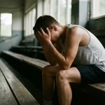 Jeune sportif essoufflé illustrant l'impact de la vape sur la condition physique des adolescents